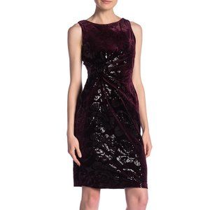 Taylor Taylor Sequin Velvet Cocktail Dress Sz 10